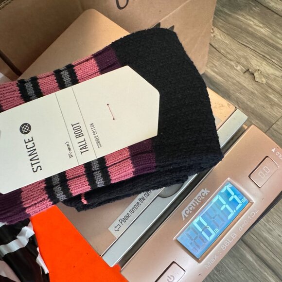 Stance Molten Tall boot socks womens combed cotton black sz small new - Picture 9 of 9